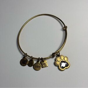 Alex and Ani Gold Bangle with Paw Charm